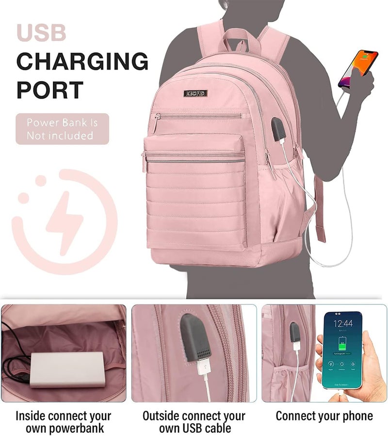 KEOFID Laptop Backpack, Travel Backpack for Men and Women, USB Charging Port - Image 2