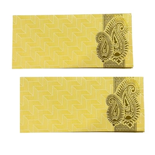 Krisah Paper Motif Printed Sagan/Shagun/Cash/Gift Paper Envelopes (Pack of 50, Beige) - Image 1
