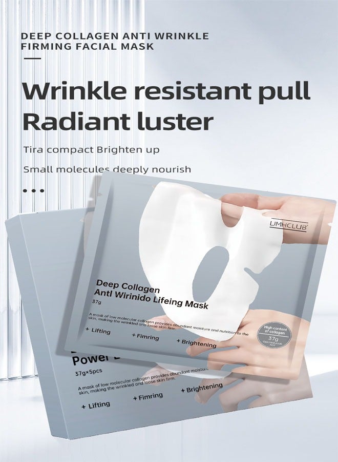 general Face Lifting Collage Mask, Anti-Wrinkle, Deep Collagen Mask, Beauty Mask, Women's Mask, Collagen Mask Overnight, Hydrolyzed Collagen Mask - Image 2