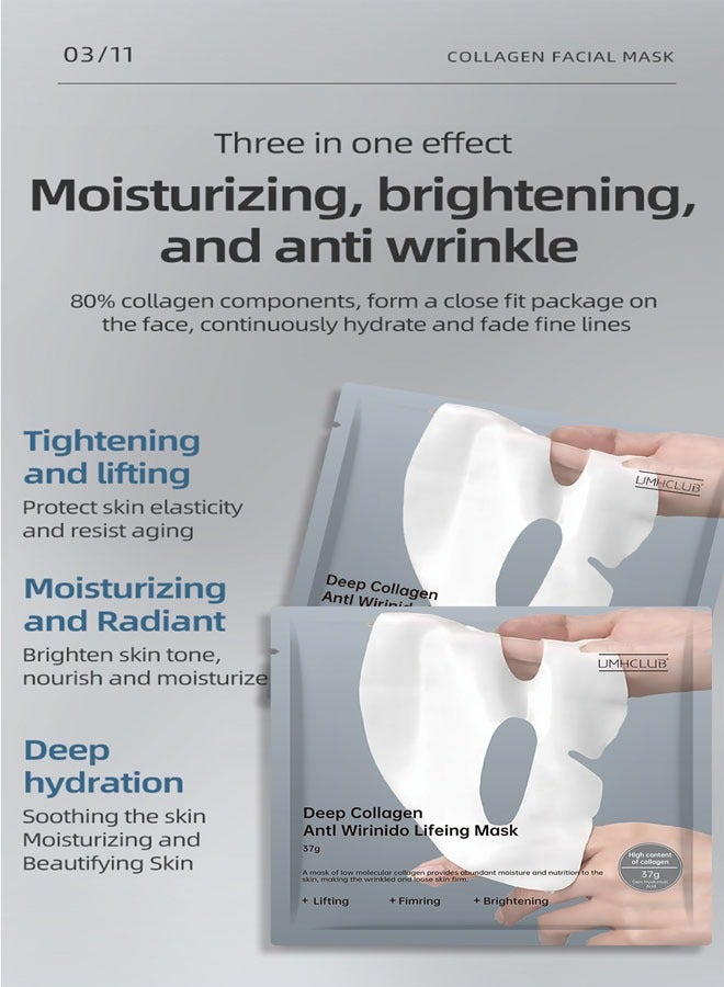 general Face Lifting Collage Mask, Anti-Wrinkle, Deep Collagen Mask, Beauty Mask, Women's Mask, Collagen Mask Overnight, Hydrolyzed Collagen Mask - Image 4
