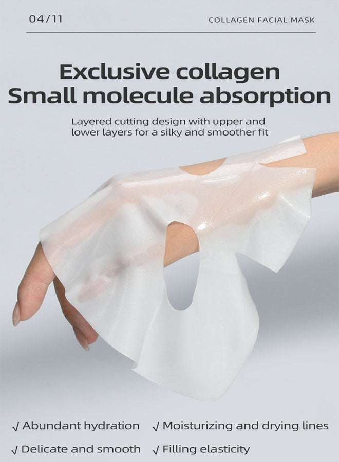 general Face Lifting Collage Mask, Anti-Wrinkle, Deep Collagen Mask, Beauty Mask, Women's Mask, Collagen Mask Overnight, Hydrolyzed Collagen Mask - Image 5