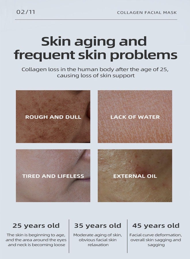 general Face Lifting Collage Mask, Anti-Wrinkle, Deep Collagen Mask, Beauty Mask, Women's Mask, Collagen Mask Overnight, Hydrolyzed Collagen Mask - Image 3