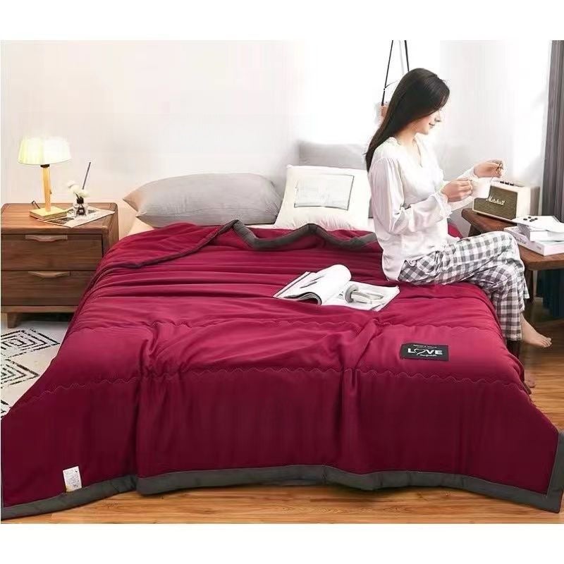 Washed Cotton Summer Cool Quilt Core Burgundy 