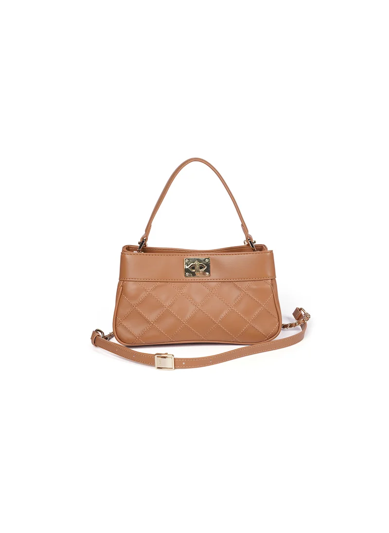 كيوبل Faux leather quilted handbag