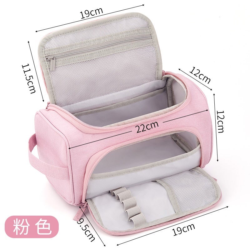 Anko multi-functional stationery box large-capacity advanced simple boy pencil bag schoolmaster special pencil case storage bag 623 pink - Image 1