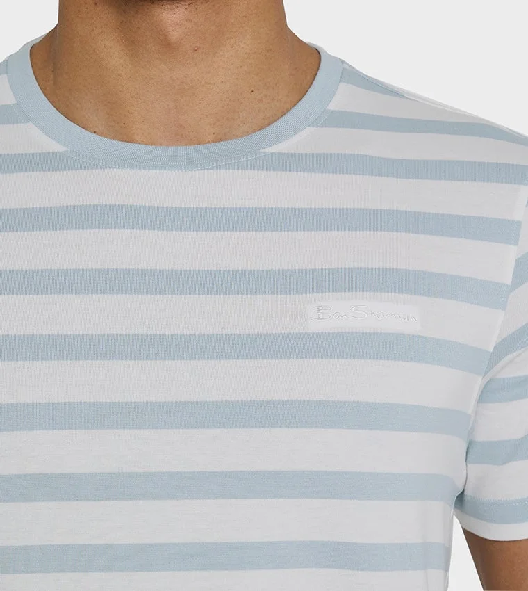Ben Sherman  Ben Sherman Men's Crew Neck Short Sleeve Striped T-Shirt for Men | Best Price UAE