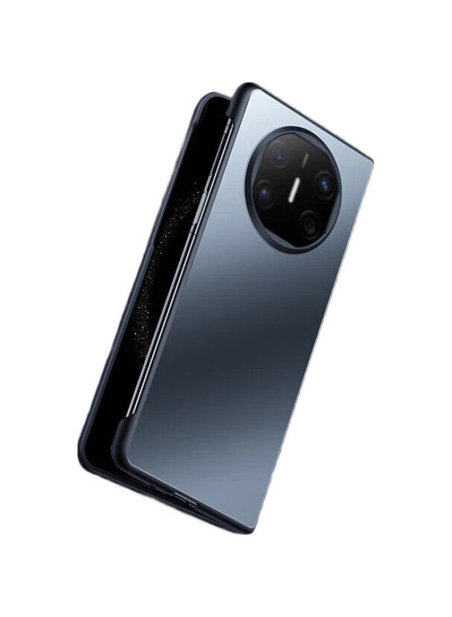 كيكل Keklle غطاء هاتف لـ Huawei Mate X6، غطاء واقي لـ Huawei Foldable Phone Mate X6/Collector's Edition، غطاء واقي بسيط ومتين للرجال بملمس ماتي مطلي مضاد للسقوط، بلون Feather Sand Black - Image 2