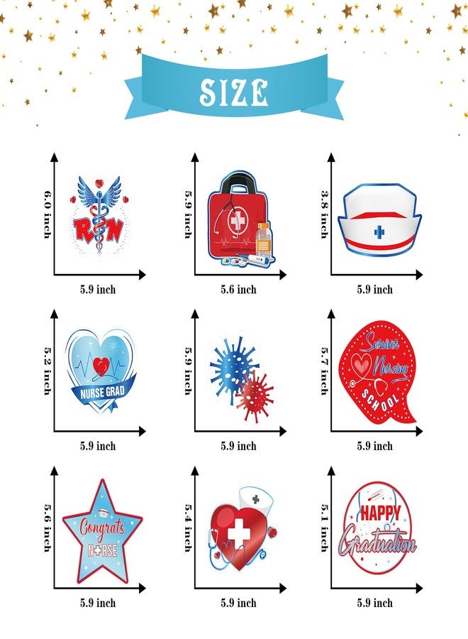 INNORU Congrats Nurse Hanging Swirls Streamers, Foil Ceiling Nurse Graduation Party Swirls Supplies, Medical Nursing School Graduation Party Hanging Decorations Supplies 15 PCS - Image 2