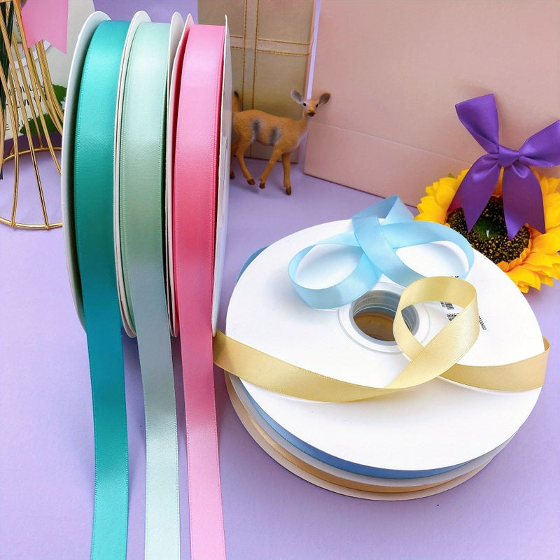 شريط حرفي ملون وذو ملمس غني بطول 15 ياردة لصنع الأقواس DIY وتغليف هدايا الزفاف - Image 2