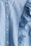 اتش اند ام Frill-trimmed denim blouse