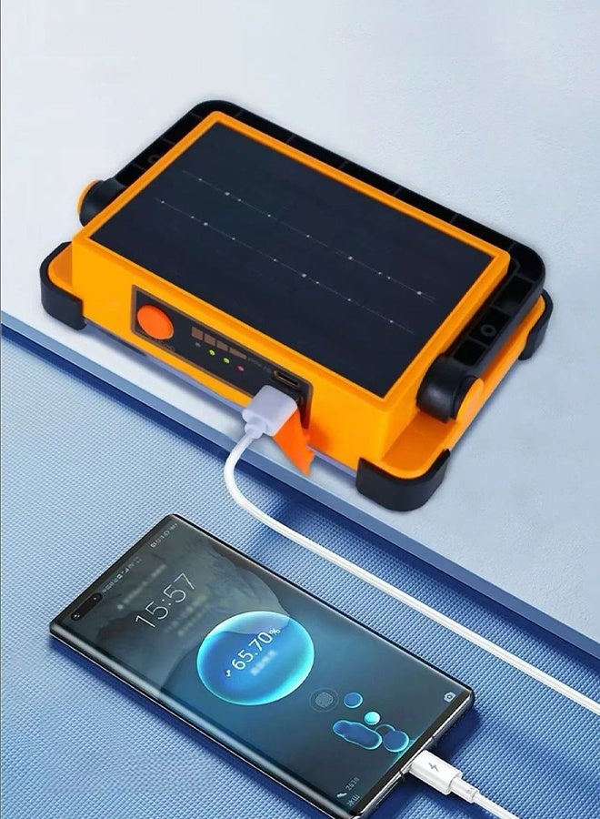 DUNISO Led Lights For Construction Sites, Solar Floodlights, Rechargeable Camping Lights, Portable Emergency Lights, Shockproof And Dustproof Outdoor Work Lights, Suitable For Power Outages, Outdoor Camping, 4 Lighting Modes - Image 2