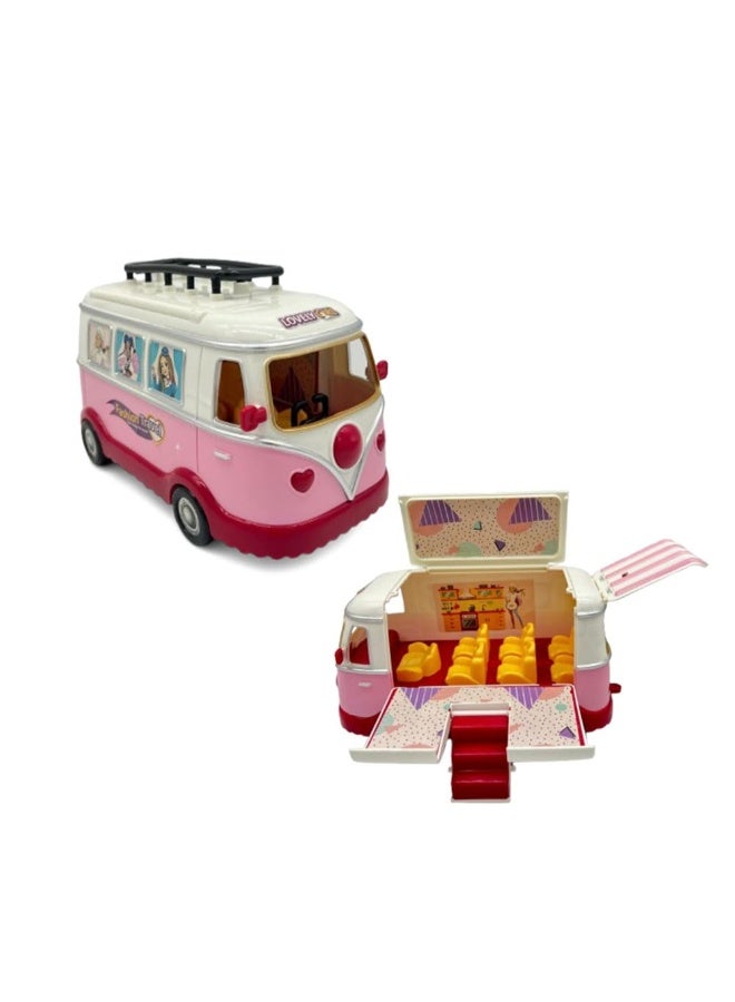 TOY GARDEN TOY GARDEN Fashion Bus Travel Toy – Stylish World Tour Playset for Girls Ages 3+ | Educational Role Play & Dress-Up Set - Image 1
