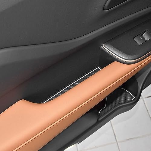 Auovo Cup Holder Inserts Liners Compatible with Toyota Crown Accessories 2023 2024 2025 2026 Custom Anti Dust Mats Center Console Door Pocket Pads 16-pc Set (White Trim) - Image 4