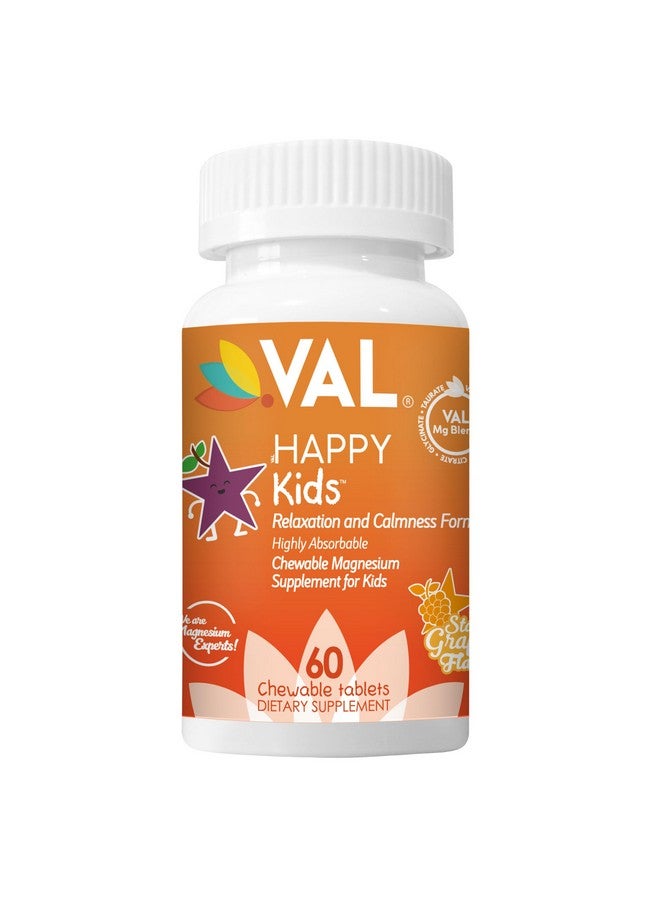 فال ماغنيسيوم للأطفال | ماغنيسيوم عالي الامتصاص للهدوء والاسترخاء والتركيز | غليسينات المغنيسيوم، سترات، وتورات | مع فيتامينات ب6، د، وج | خالٍ من السكر، غير معدل وراثيًا | 60 قرصًا للمضغ - Image 1
