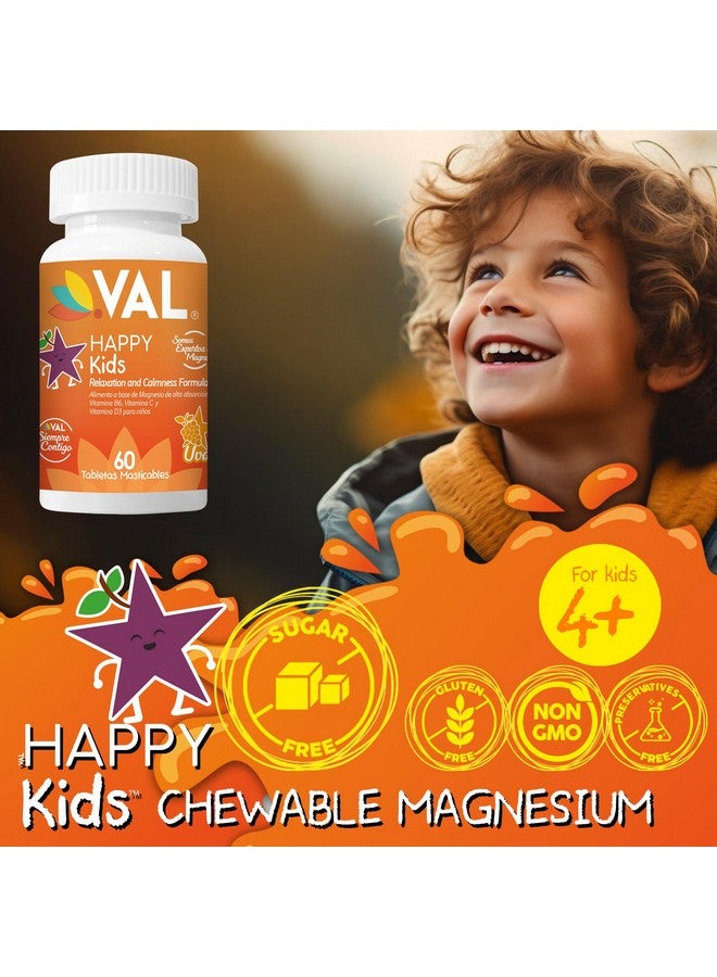 فال ماغنيسيوم للأطفال | ماغنيسيوم عالي الامتصاص للهدوء والاسترخاء والتركيز | غليسينات المغنيسيوم، سترات، وتورات | مع فيتامينات ب6، د، وج | خالٍ من السكر، غير معدل وراثيًا | 60 قرصًا للمضغ - Image 3