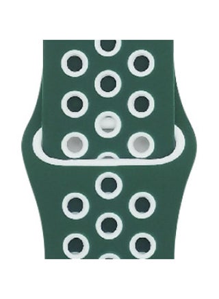 Suitable For Apple Two-color Silicone Nike Strap Nike Hole Apple Iwatch Breathable Sports Watch Strap-Color:54 Dark Night Green + White-Specifications:38/40/41mm-L - pzsku/Z8662401538F995701B99Z/45/1744014521/af4aa648-ecd4-4163-a497-d4049e721a78