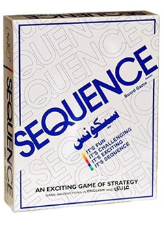 SEQUENCE- Original SEQUENCE Game with Folding Board, Cards and Chips by Jax (Packaging may Vary) White, 10.3" x 8.1" x 2.31"