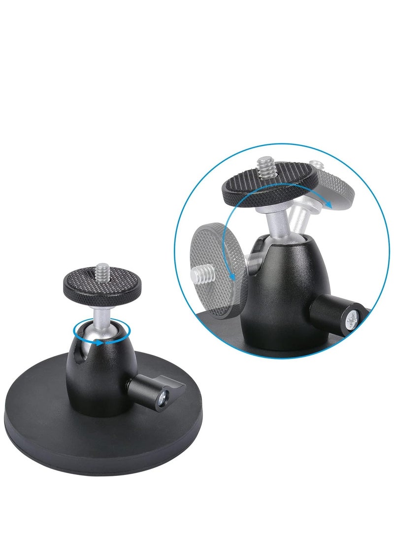 KASTWAVE Magnetic Camera Mount Base with Mini Ball Head and Adapter for Action Camera/DJI Osmo / Insta360 /Blink Camera Wyze Cam Small DSLR Security Camera Light & More with a 1/4"-20 - Image 2