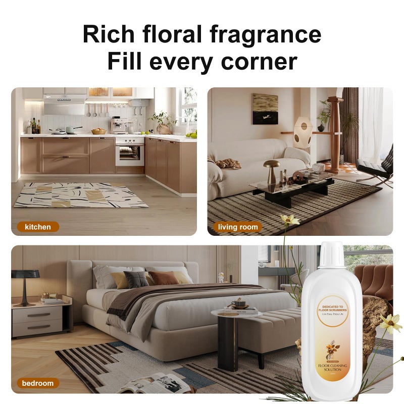 Nukisa Floor Cleaning Solution Compatible With Tineco , Deep Cleans for Multiple Hard Floors, Suitable With All Robot Vacuums with Mopping and Cordless Wet/Dry Vacuum Mop Cleaner (Floral Fragrance 2 Bottle) - Image 4