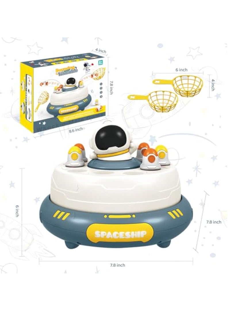 SOLARAE Pop Up Rocket Board Game, Catching Rocket Game, Family Game Night Board Game, Interactive Educational Toys with Sound, Magnetic Fishing Game Toys, PK Mode with 2 Net, for 4-10 Year Old Boys and Girls - Image 5