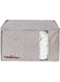COMPACTOR Space Saving Semi Rigid Zipper Closure Vacuum Storage Box Grey and Clear 210 L RAN10117  - Image 2