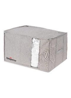 COMPACTOR Space Saving Semi Rigid Zipper Closure Vacuum Storage Box Grey and Clear 210 L RAN10117  - Image 1