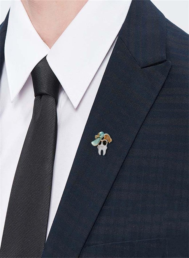 RLHRNDE Dental Brooch Pins for Doctor Teacher Fashion Teeth Tooth Enamel Brooch Summer Cartoon Health Logo Pins Dainty Medical Jewelry Souvenir Gift (Blue) - Image 3