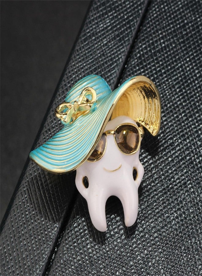 RLHRNDE Dental Brooch Pins for Doctor Teacher Fashion Teeth Tooth Enamel Brooch Summer Cartoon Health Logo Pins Dainty Medical Jewelry Souvenir Gift (Blue) - Image 5