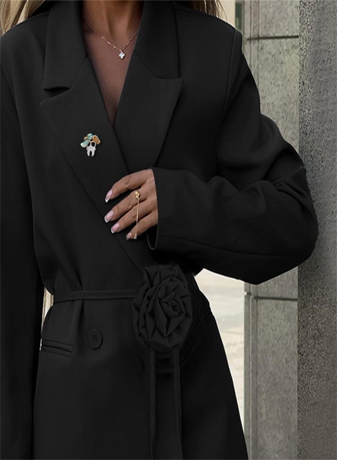 RLHRNDE Dental Brooch Pins for Doctor Teacher Fashion Teeth Tooth Enamel Brooch Summer Cartoon Health Logo Pins Dainty Medical Jewelry Souvenir Gift (Blue) - Image 4