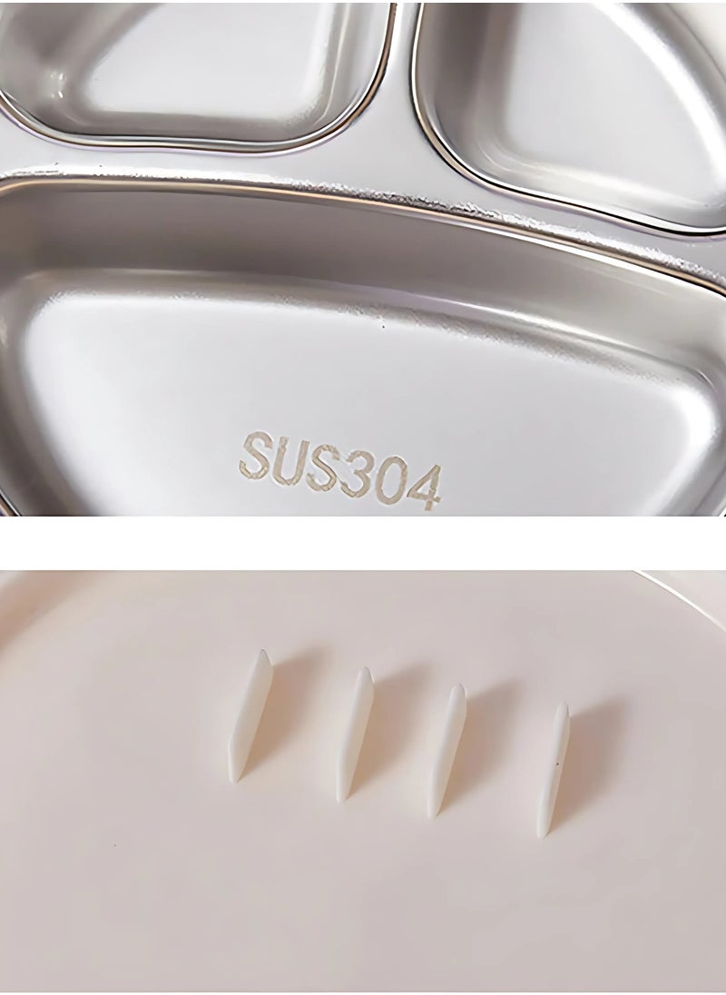 Twisoo - Twisoo Donut Stainless Steel Lunch Box Double Decker BPA Free Leakproof Clip Lock 3 Compartment with Spoon - for Kid, School Child Snack Box (Green) - Image 1