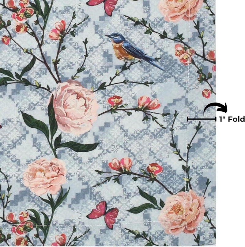 Bedding Craft Cloth Dinner Napkins Set of 12 Birds Design  18x18 Inch Printed Cotton Table Dcor with 1 Fold Reusable Washable Fabric for Parties  Everyday Use - Image 3