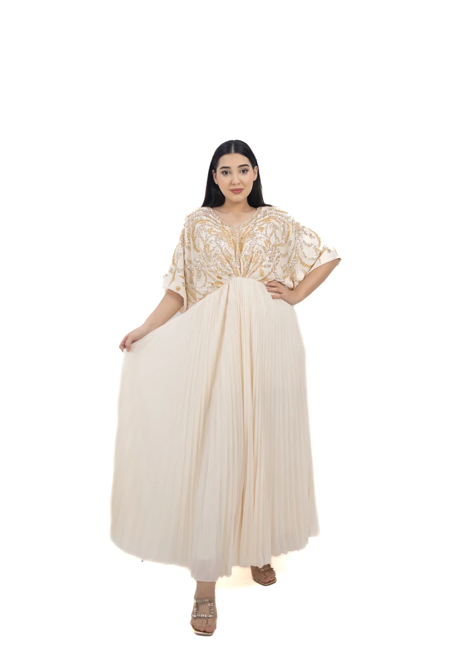 ان لاف Embroidered Chiffon Dress
