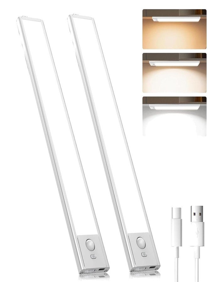 Orgner 20cm Motion Sensor Wireless Under Cabinet LED Light USB Rechargeable with 3 Color Temperatures for Use in Kitchens Wardrobes Cupboards Drawers Shelves and Indoor Walkways - Image 1
