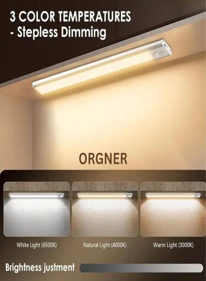 Orgner 20cm Motion Sensor Wireless Under Cabinet LED Light USB Rechargeable with 3 Color Temperatures for Use in Kitchens Wardrobes Cupboards Drawers Shelves and Indoor Walkways - Image 2