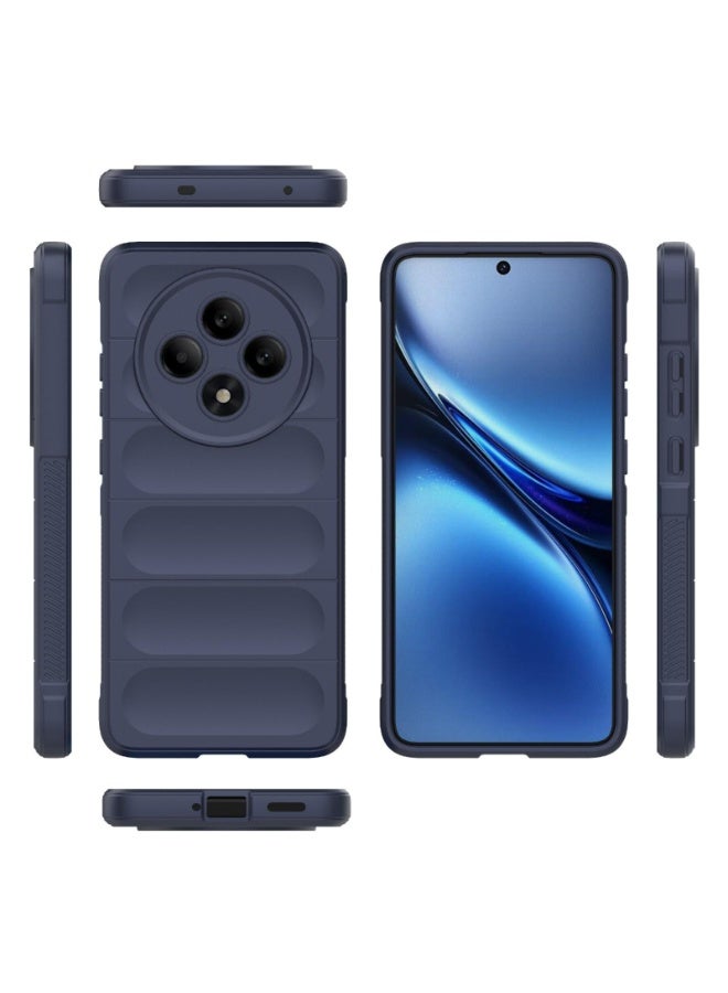 Premium Protection Back Silicone Case Compatible with Oppo Reno 12F Magic Shield Shockproof Case with Camera Protection (Blue) - Image 2