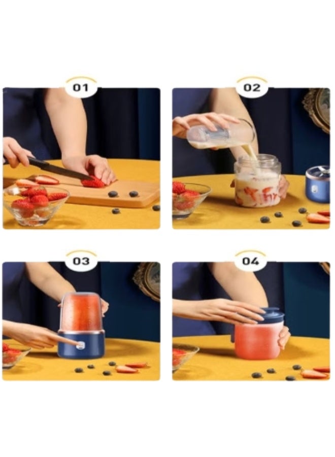 sokany Portable Personal Juicer Blender Smoothie Maker Travel Juicer With 400ml Bottle Juicing Cup Shaker Bottle Smoothie Maker Blender USB Fruit Juicer Electric 400ml 6 Blades 4 - Image 2