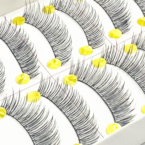 Massmot 10 Pairs False Eyelashes, Natural & soft Long Eyelashes, Wispy Handmade Fake Eyelashe (A0004) - Image 2