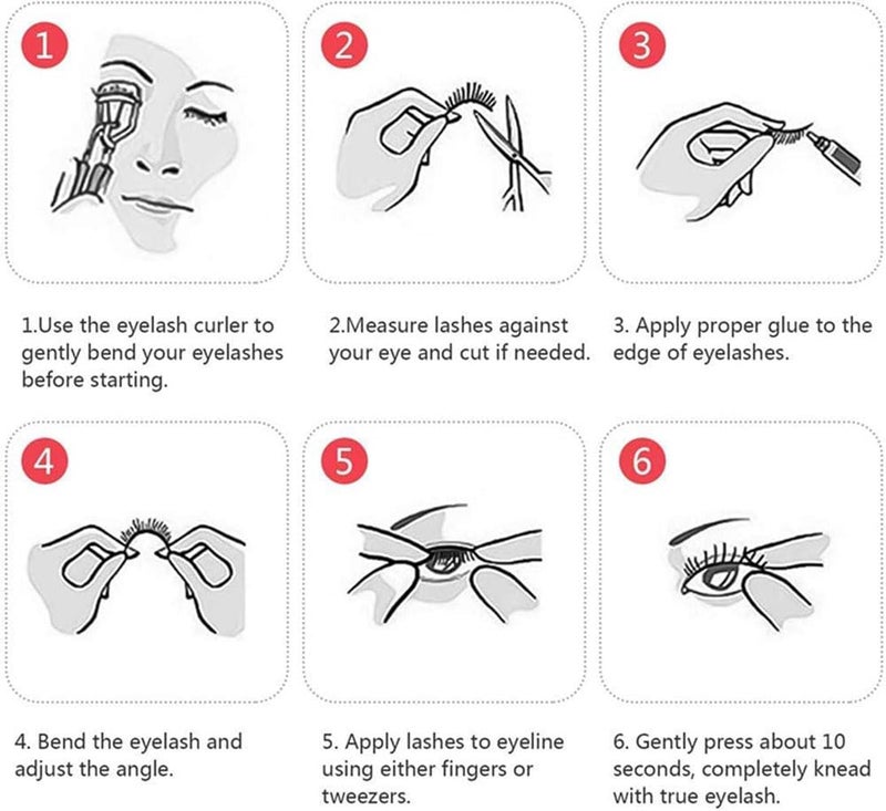 Massmot 10 Pairs False Eyelashes, Natural & soft Long Eyelashes, Wispy Handmade Fake Eyelashe (A0004) - Image 5