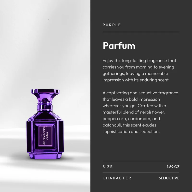 أروما 360  عطر بربل للجنسين ممتد المفعول - نيرولي، باتشولي، فلفل وهيل - خالي من منتجات الحيوان - سعة 50 مل