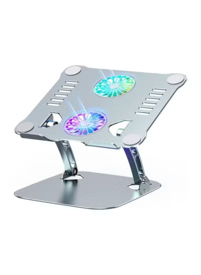 JAJEEK Laptop Cooling Fan with Adjustable Stand – Durable Metal Alloy Construction for Enhanced Heat Dissipation – Portable USB-Powered Cooler with Adjustable Height and Angle for Comfortable Ergonomic Laptop Use || Ideal for Gaming, Work, and Everyday Use  - Image 1