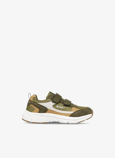 Lee Cooper Boys' Panelled Sneakers with Hook and Loop Closure