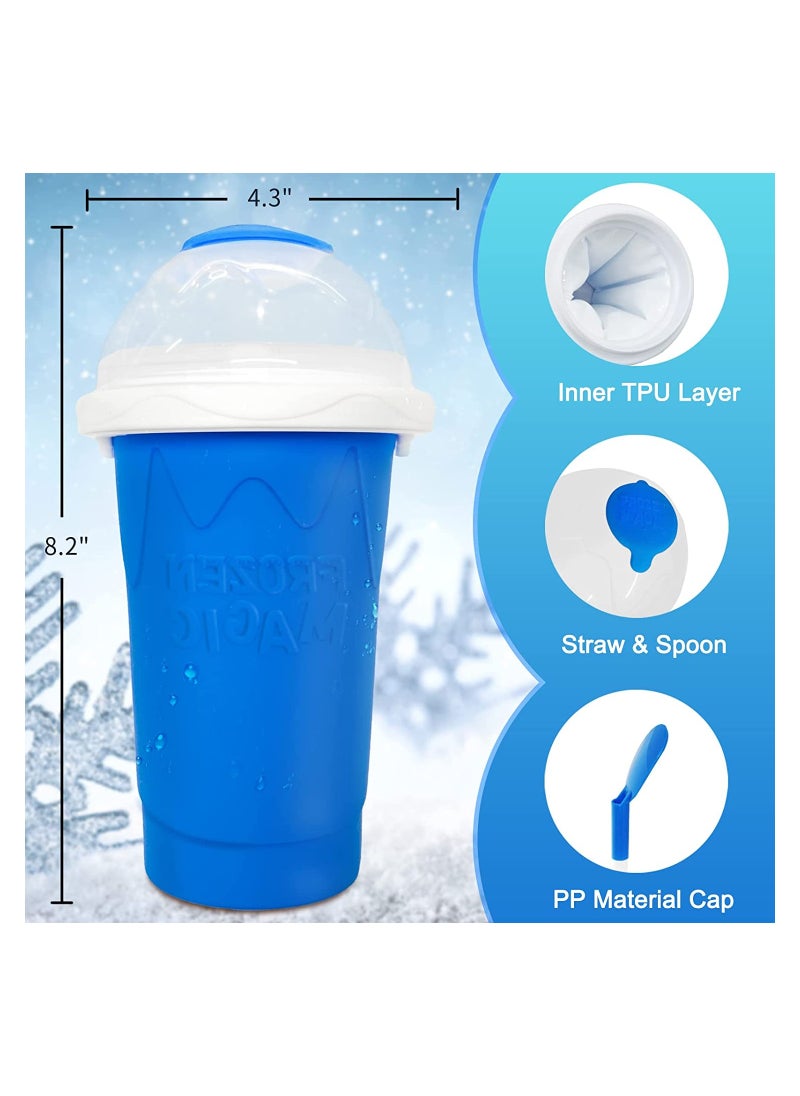 Generic - Maker Cup, Magic Quick Frozen Smoothies Cup, Reuseable Squeeze Cooling Cup with Lids & Straws, Homemade Milk Shake Ice Cream Maker - Image 1