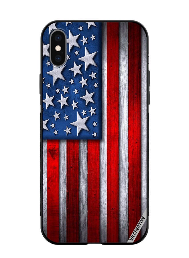 VR CREATIVE Protective Case Cover For Apple iPhone XS Max Usa Flag Design Multicolour - Image 1