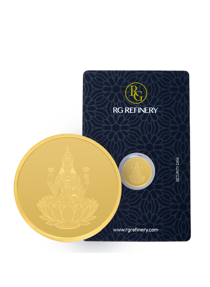RG REFINERY Rafmoh Bullion 2 Gram 24k Gold Coin with Lakshmi Design - 2 Grams Gold Coin 24KT 999.9 Purity - Image 1