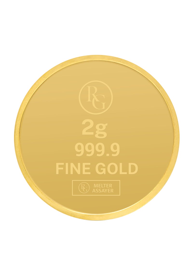 RG REFINERY Rafmoh Bullion 2 Gram 24k Gold Coin with Lakshmi Design - 2 Grams Gold Coin 24KT 999.9 Purity - Image 3