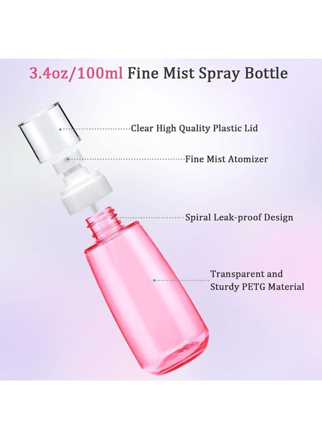 Cosywell Fine Mist Spray Bottle TSA Approved 3.4oz/ 100ml Empty Cosmetic Refillable Travel Containers Plastic Hair Spray Bottle Sprayer for Perfume Skincare Makeup Lotion (3color) - Image 5