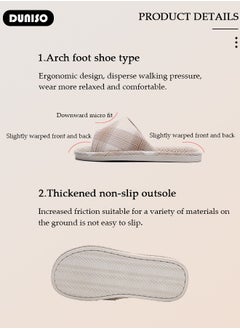 DUNISO House Slippers for Man, Cozy Bedroom Slippers with Non-Slip Soft Slippers, Open Toe Man's Slipper House Sandals for Indoor & Outdoor  - Image 2