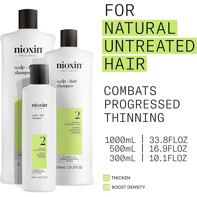 Nioxin Derma Purifying System 2 Cleanser Shampoo (Natural Hair, Progressed Thinning) 500ml/16.9oz - Image 3