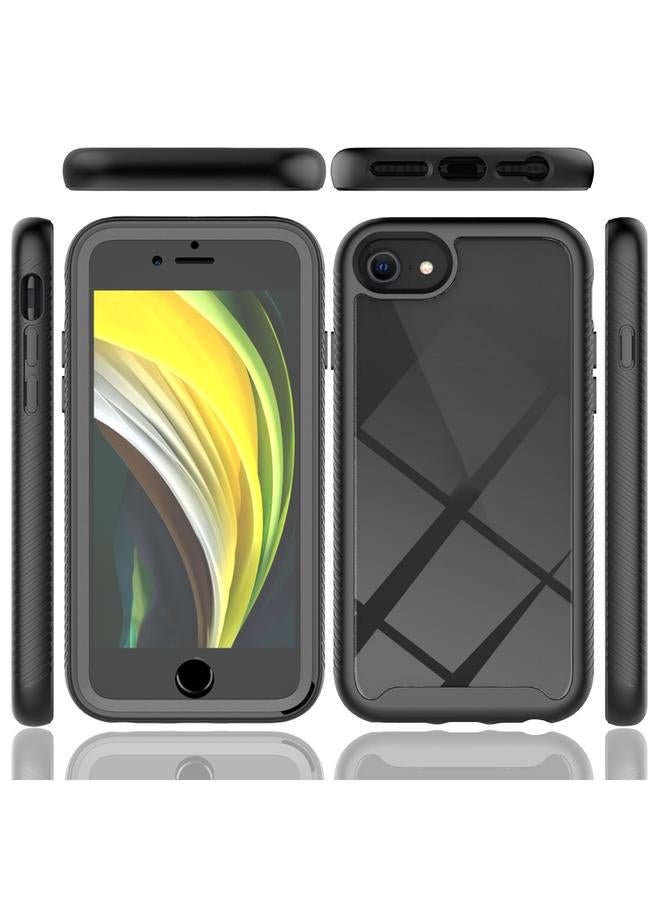 اس-توب جراب لهاتف iPhone SE 2022 / SE 2020 / 8 / 7 سلسلة Starry Sky بلون سادة مقاوم للصدمات مصنوع من مادة البولي كربونات + مادة TPU مع غلاف PET - Image 2