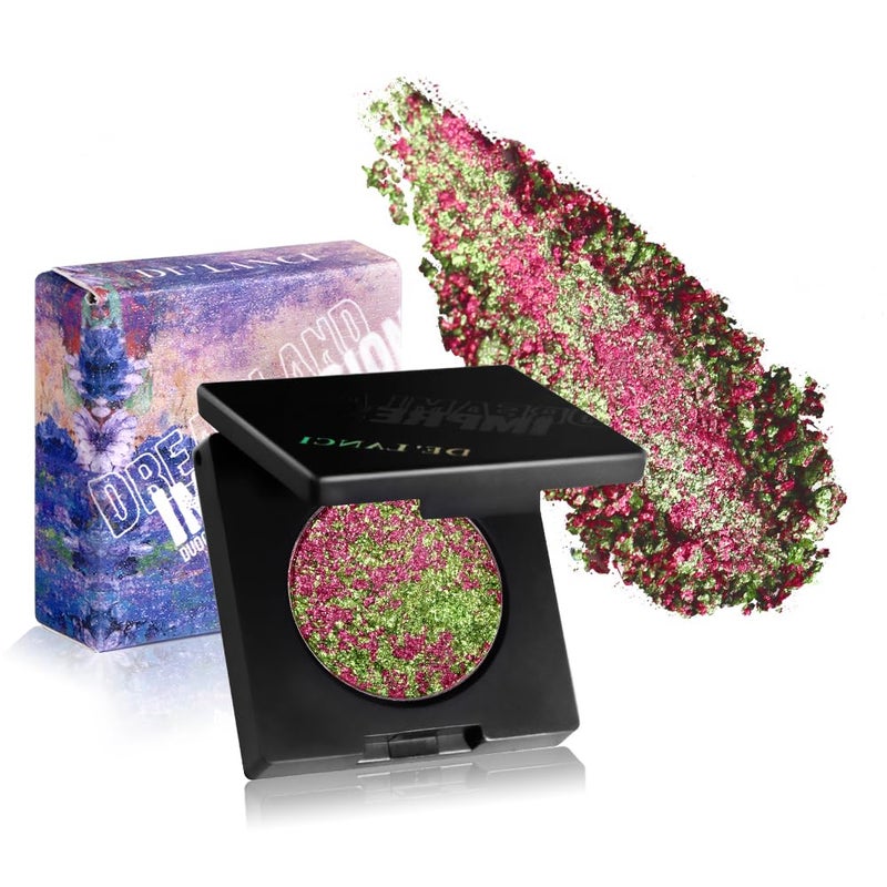 ecofavor Bold Duochrome Single Eyeshadow - High-Pigment Metallic Rose Gold Eye Makeup Shades, Iridescent Shimmer, Reflective & Hypoallergenic, Travel-Friendly for Glam Eye Look, #9